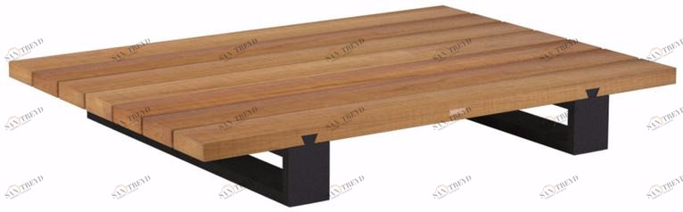 Royal Botania Низкий прямоугольный алюминиевый садовый столик в современном стиле Vigor lounge sun-id-1363020