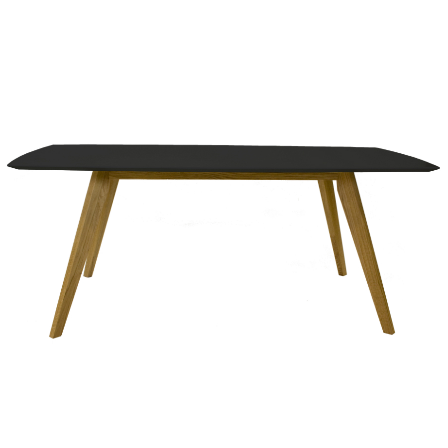 Стол обеденный Tenzo Bess, 75х185х95 см, дуб, черный 2180024 - Вид №3