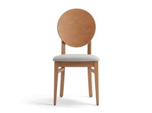 Кресло-медальон из бука с мягким сиденьем