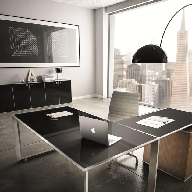 IFT Угловой стол из алюминия и стекла 45/90 sun-id-1446071 - Вид №1