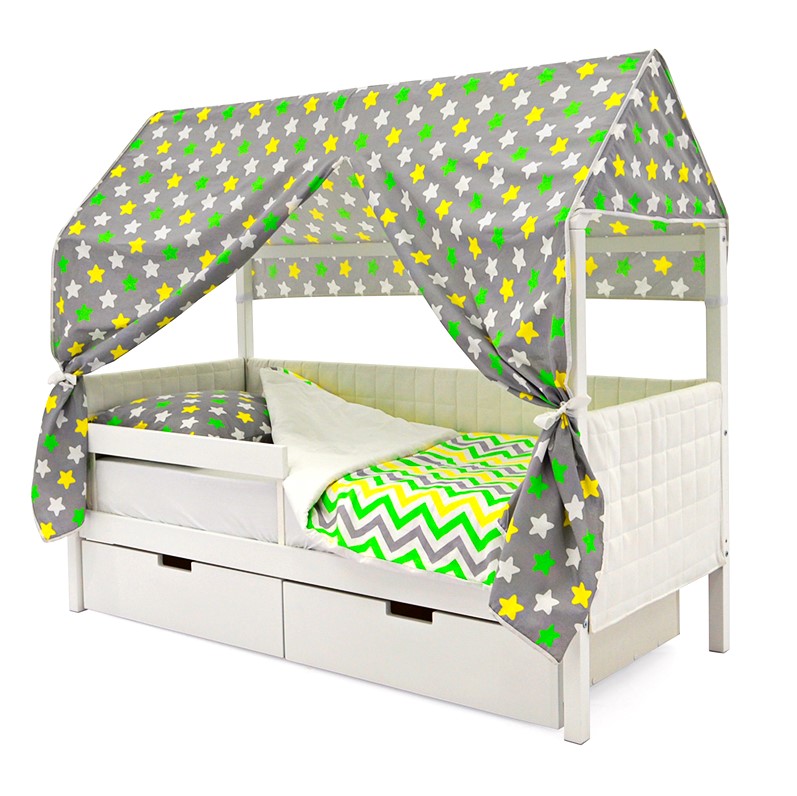 Детская кровать-домик мягкая белая Svogen БЕЛЬМАРКО  00-3873179 Белый Santreyd  - Вид №9