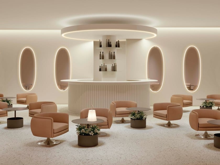 Круглый металлический журнальный столик для контракта Systemtronic LAURA ARCH-00122786 - Вид №2