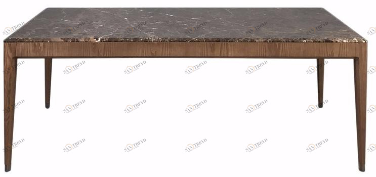 Morelato Прямоугольный стол из ясеня и мрамора Bellagio 5728/f