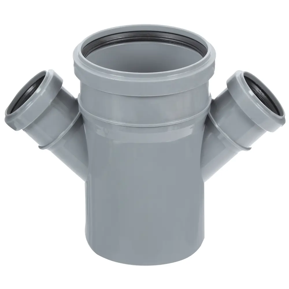 Крестовина канализационная ПОЛИТЭК 110x110x50/45° для разветвления систем 81965325 STLM-0015765 - Вид №1