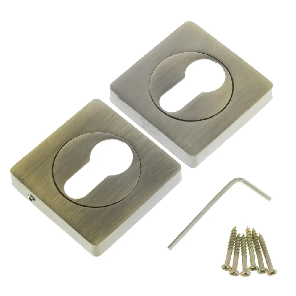 Накладка под евроцилиндр Puerto ET AL 02 цвет бронза античная 2 шт STLM-2126674 - Вид №1