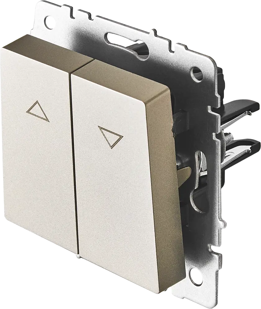 87761744 Выключатель встраиваемый IEK Brite жалюзи цвет шампань STLM-1107272