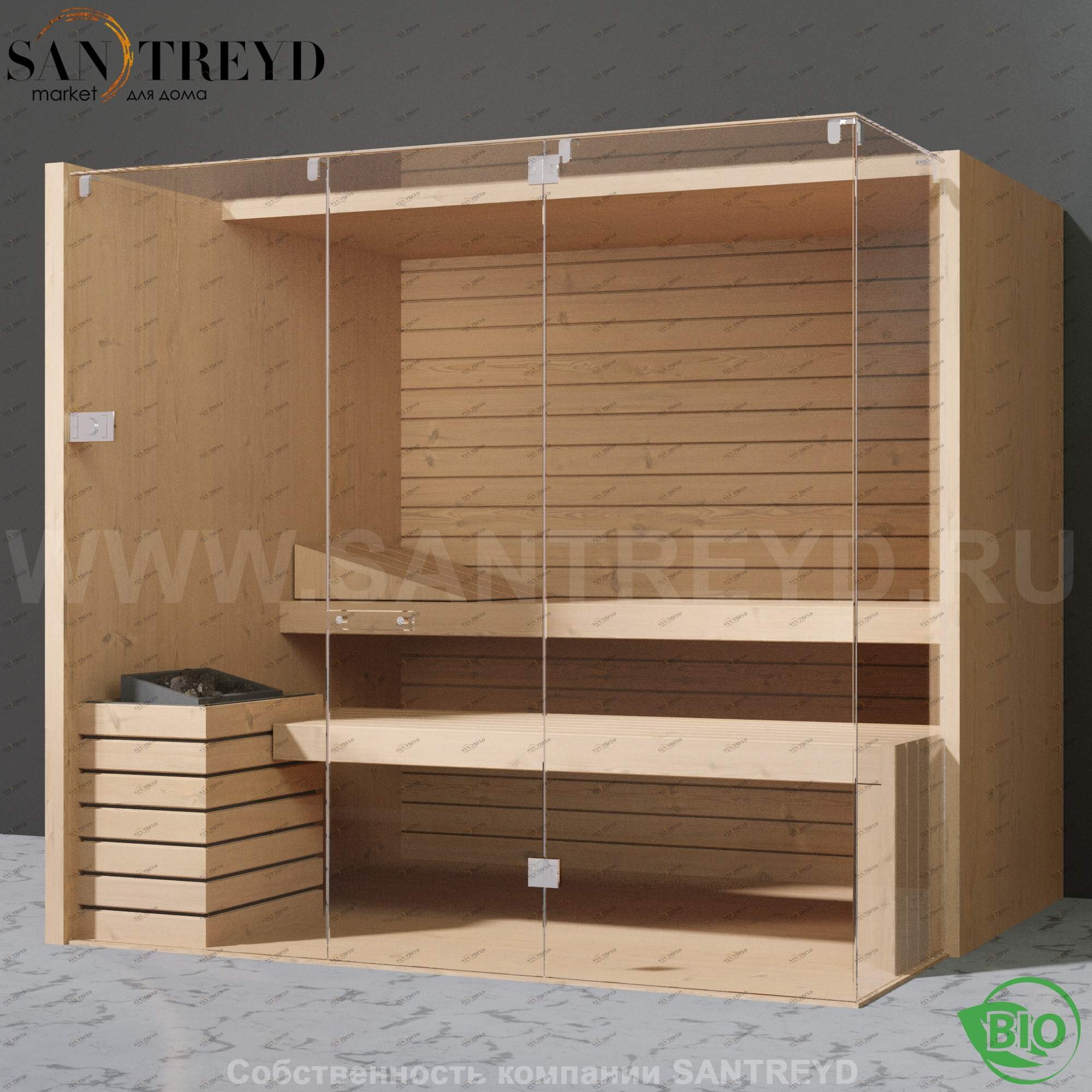 Effegibi SKY CORNER 105 BI55400028 Био-сауна. Мощность: 12 кВт макс. Размеры: длина 230 см, ширина 200 см. Отделка: канадский хемлок.