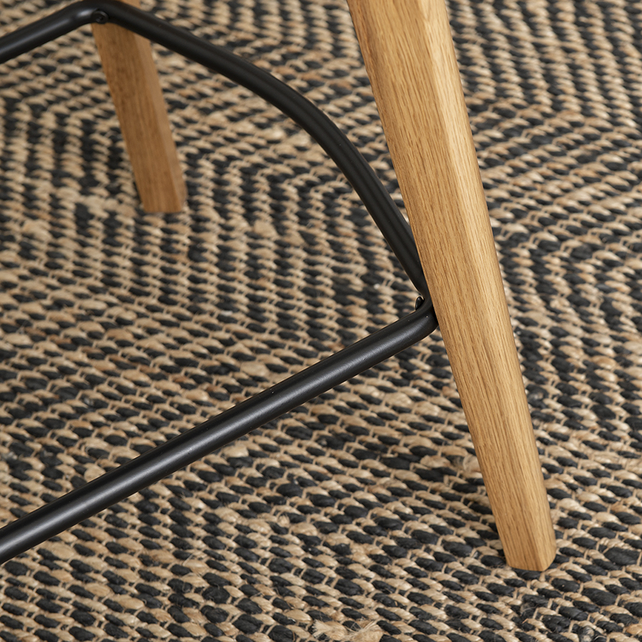 41110200 Стул барный , pero, pu-кожа, черный Unique Furniture  - Вид №6