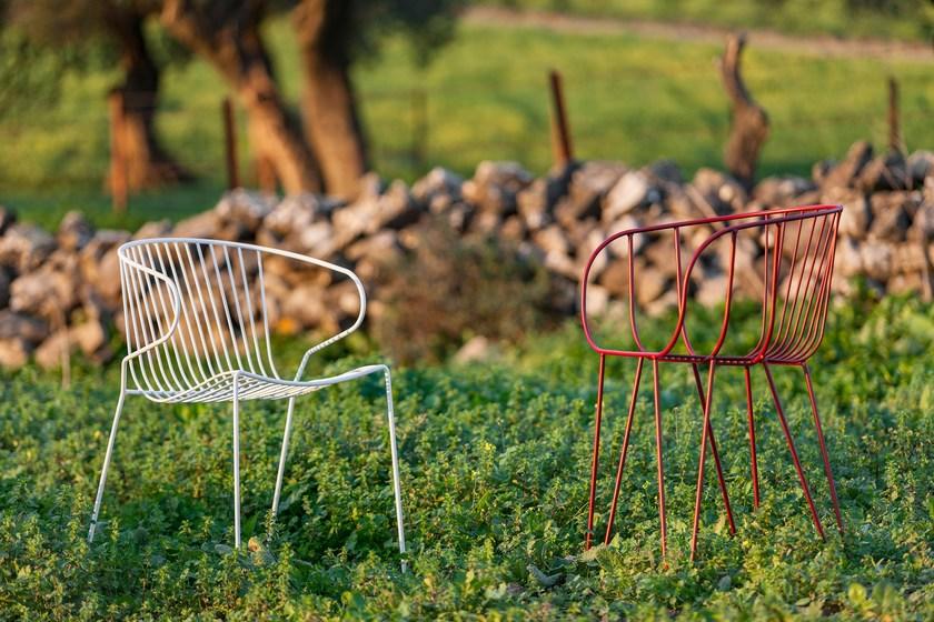 iSimar Стул с подлокотниками, штабелируемый на стальных салазках Bolonia 7207 - Вид №10