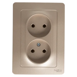 Розетка двойная встраиваемая Systeme Electric Blanca без заземления цвет титан 86728856 STLM-2153132