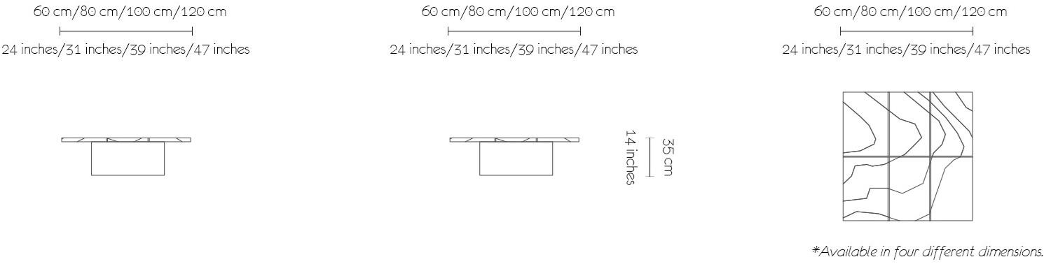 MORADA Квадратный журнальный столик из акрила и дерева Petra sun-id-1441597 - Вид №4