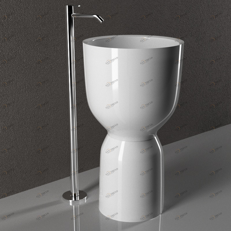 OG001OG002B Напольная раковина стоящая круглая Inbani 