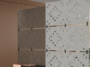 Рециркулированный ПЭТ подвесной звукопоглощающий офисный перегородка