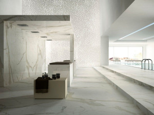 Пол / керамогранит с мраморным эффектом