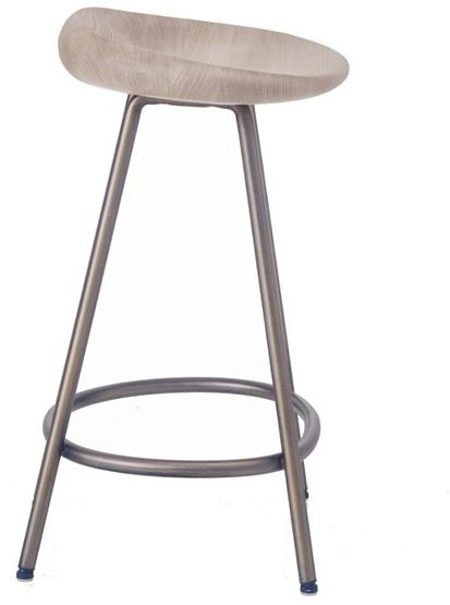 BassamFellows Табурет из стали и дерева Pebble Cb-272 - Вид №2