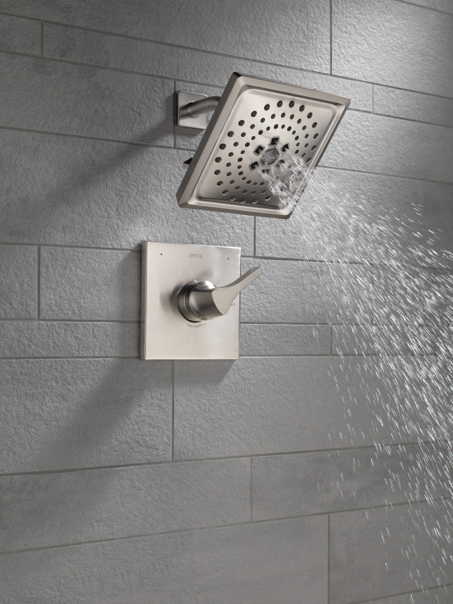 T14274-SS Накладка для душа Monitor® 14 серии H2Okinetic® Delta Faucet Zura Нержавеющая сталь  - Вид №2