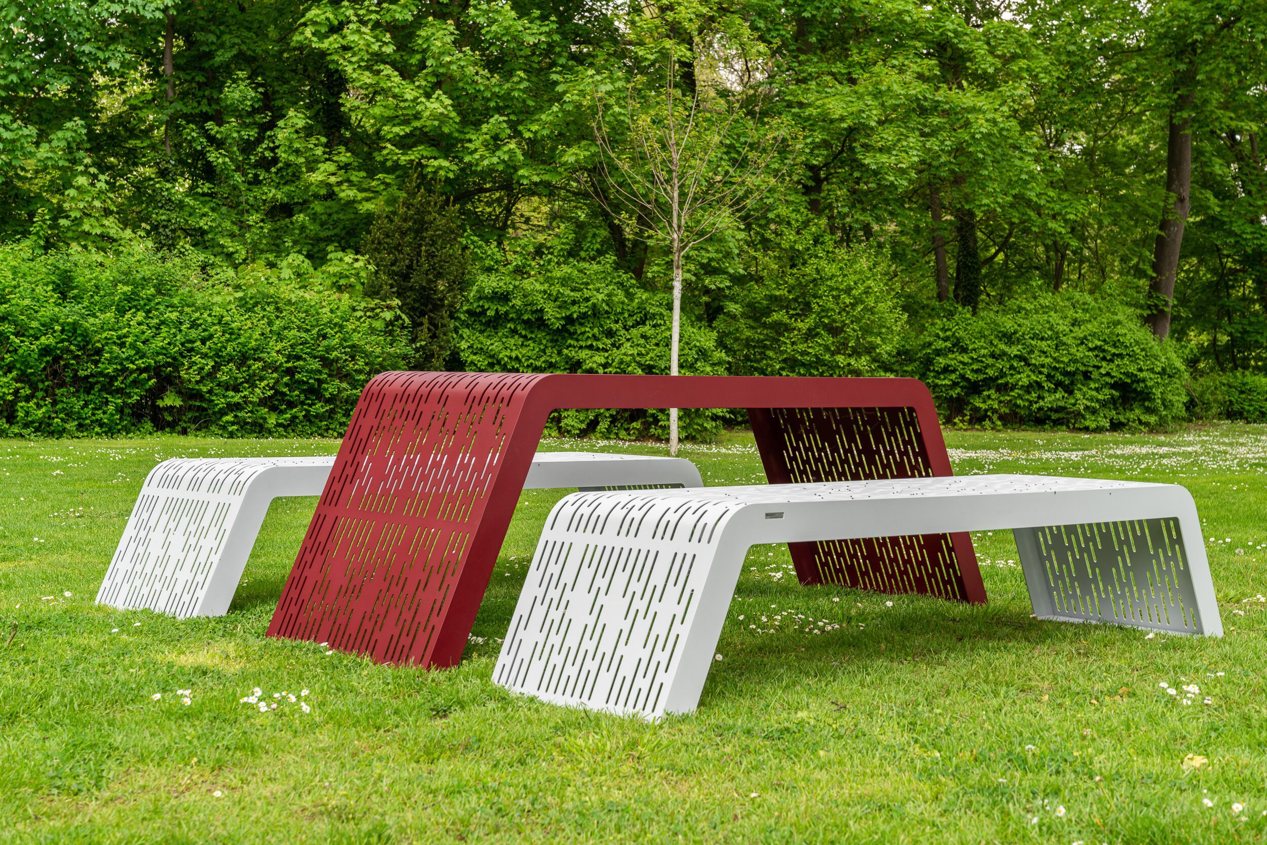 Стол и скамейка для общественных мест из нержавеющей стали BENKERT BANKE Chalidor ARCH-00092776 - Вид №5