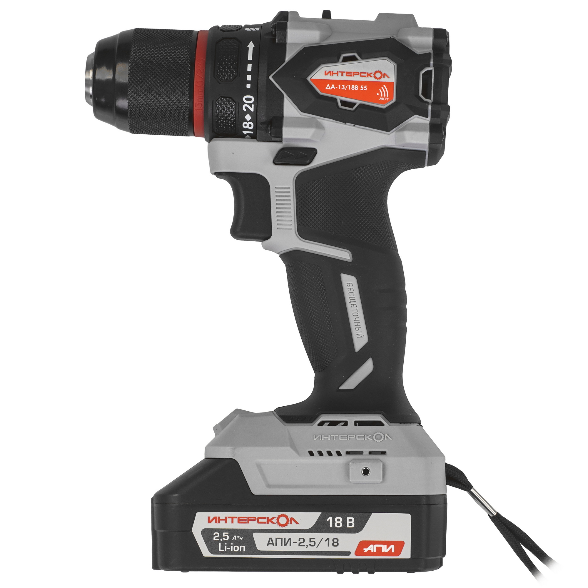 Дрель-шуруповерт Интерскол ДА-13/18В 55 5630535 STDN-0144379