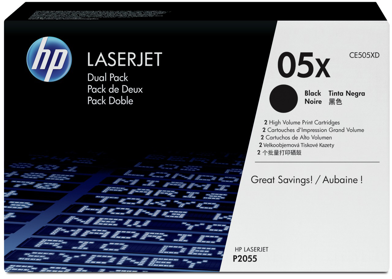 CE505XD laserjet ce505x dual pack black print cartridge HP Santreyd 