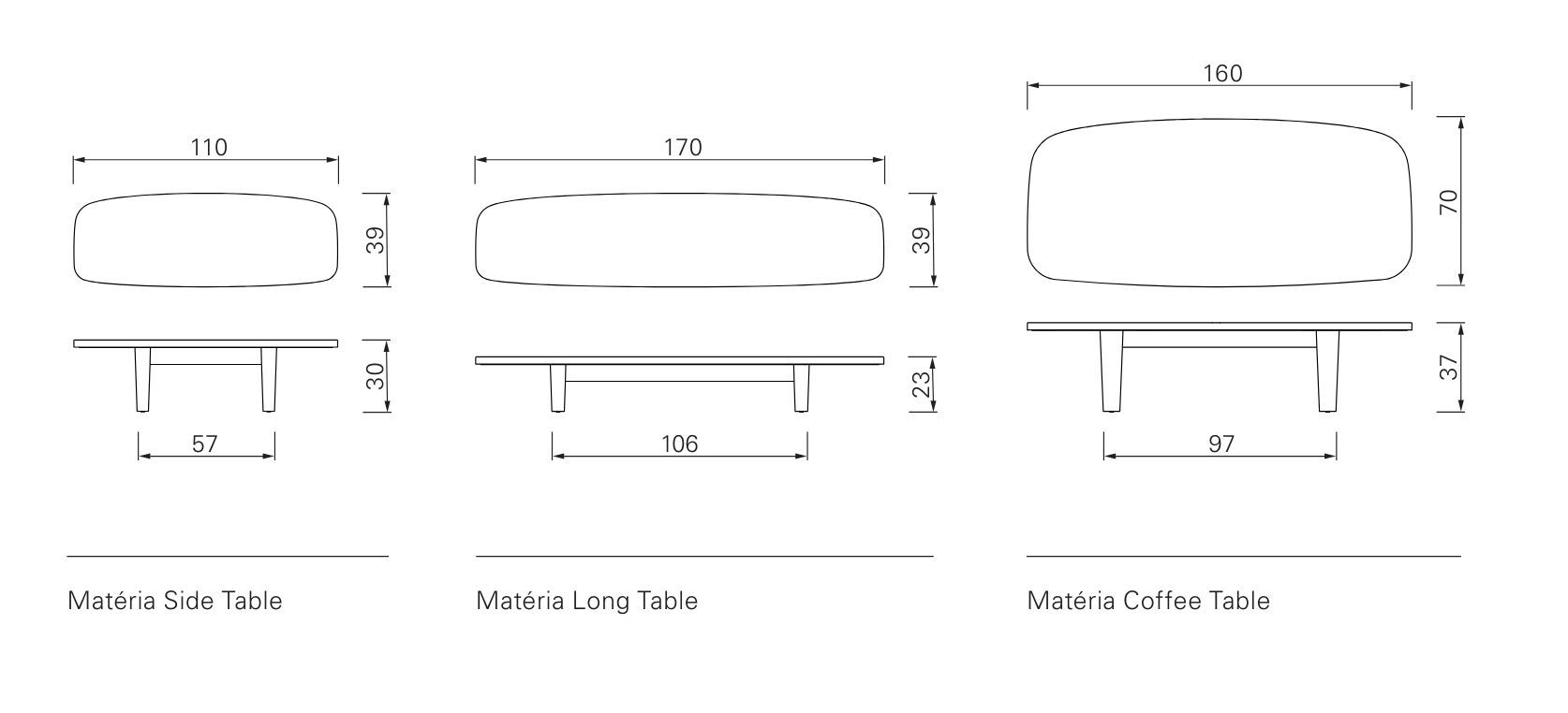 Журнальный столик из черного мрамора Marquina и ясеня Classicon Matéria ARCH-00046025 - Вид №2