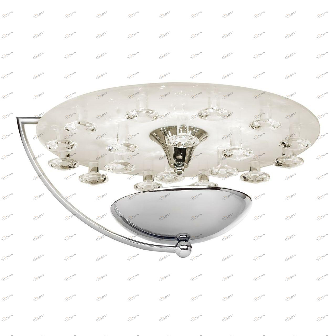 Потолочный светодиодный светильник Silver Light Style Next 814.40.7 SILVER LIGHT STYLE NEXT CHROME 204312 Белый;серебро 