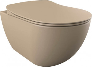 FE320-11CP00E-0000+GR5003+GP9002.06 АКЦИЯ FREE Унитаз подвесной CAPPUCINO ГЛЯНЕЦ + Инсталляция + Кнопка Creavit Free