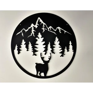 90528824 Панно настенное металлическое "Night forest" BlackSteelOne STLM-0828449