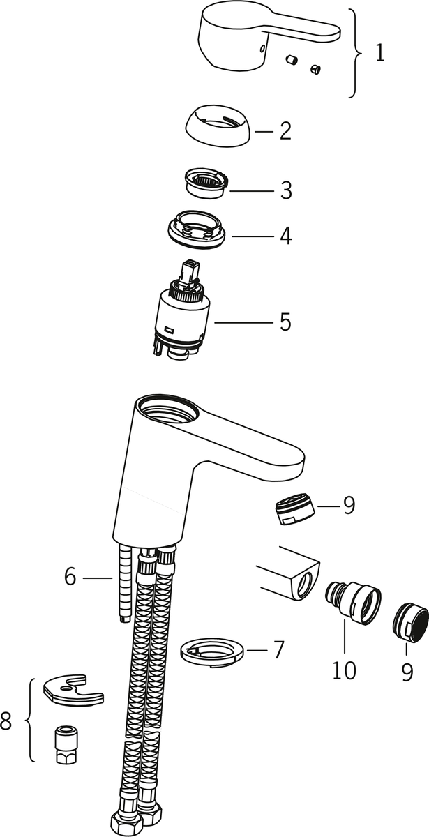 Oras 2900F Смеситель для умывальника 2900F Aquita Хром  - Вид №4