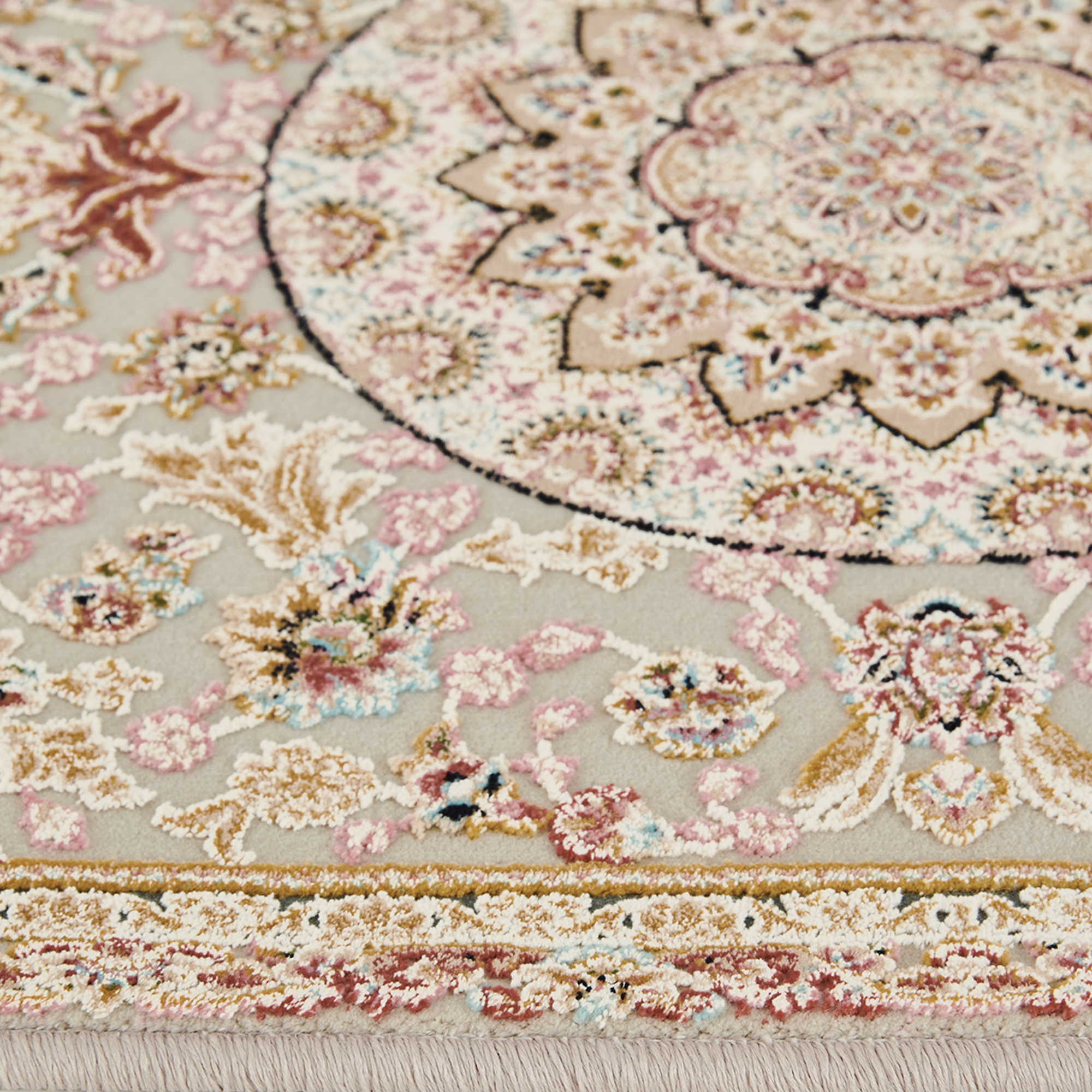 86370490 Ковер полиэстер JZ006 50х80 см цвет серебристый STLM-0068232 Santreyd  - Вид №3