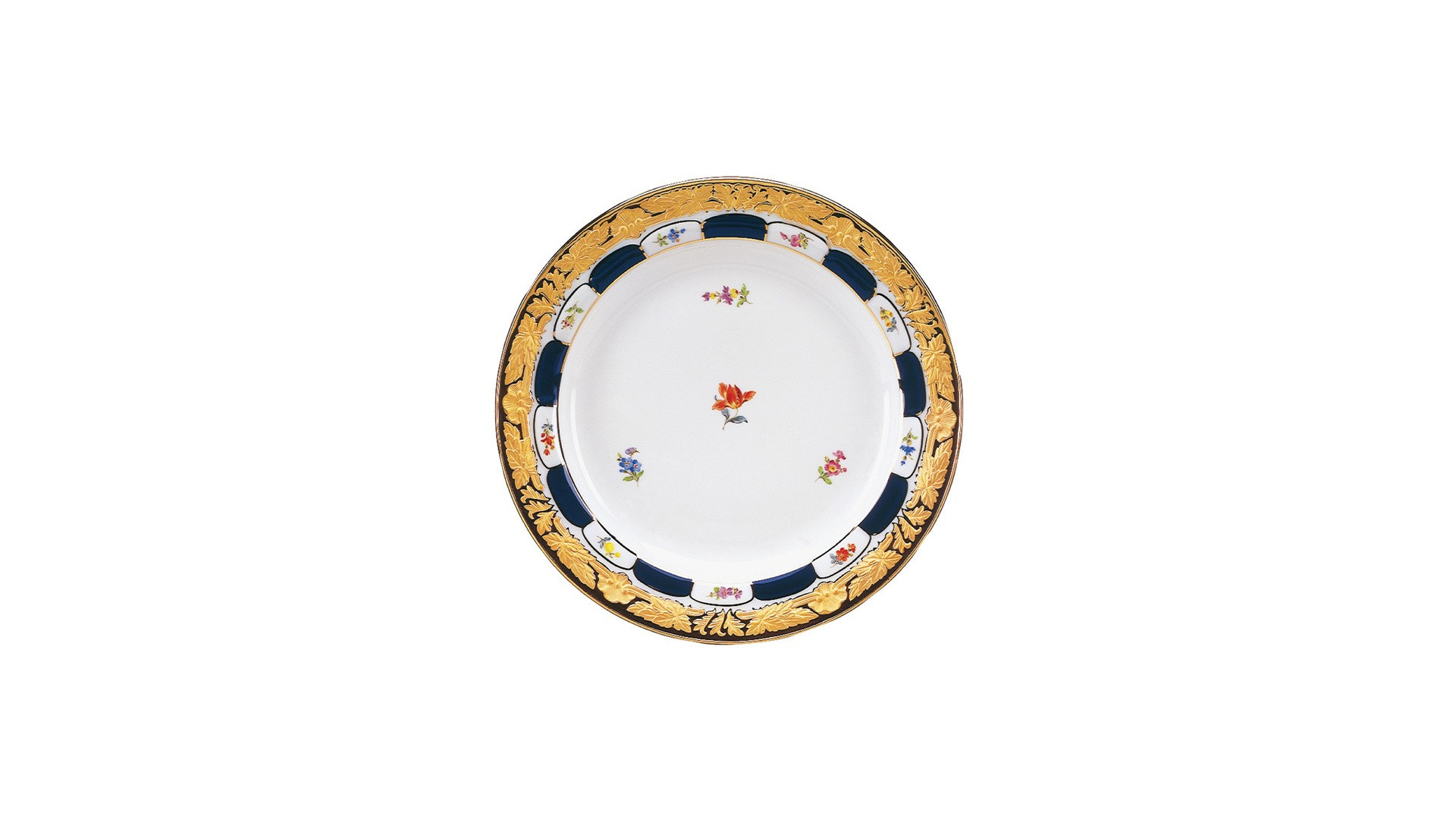 10640084 Meissen Сервиз чайный 6/15 "Форма - Икс" (россыпь цветов, кобальт) Фарфор  - Вид №4