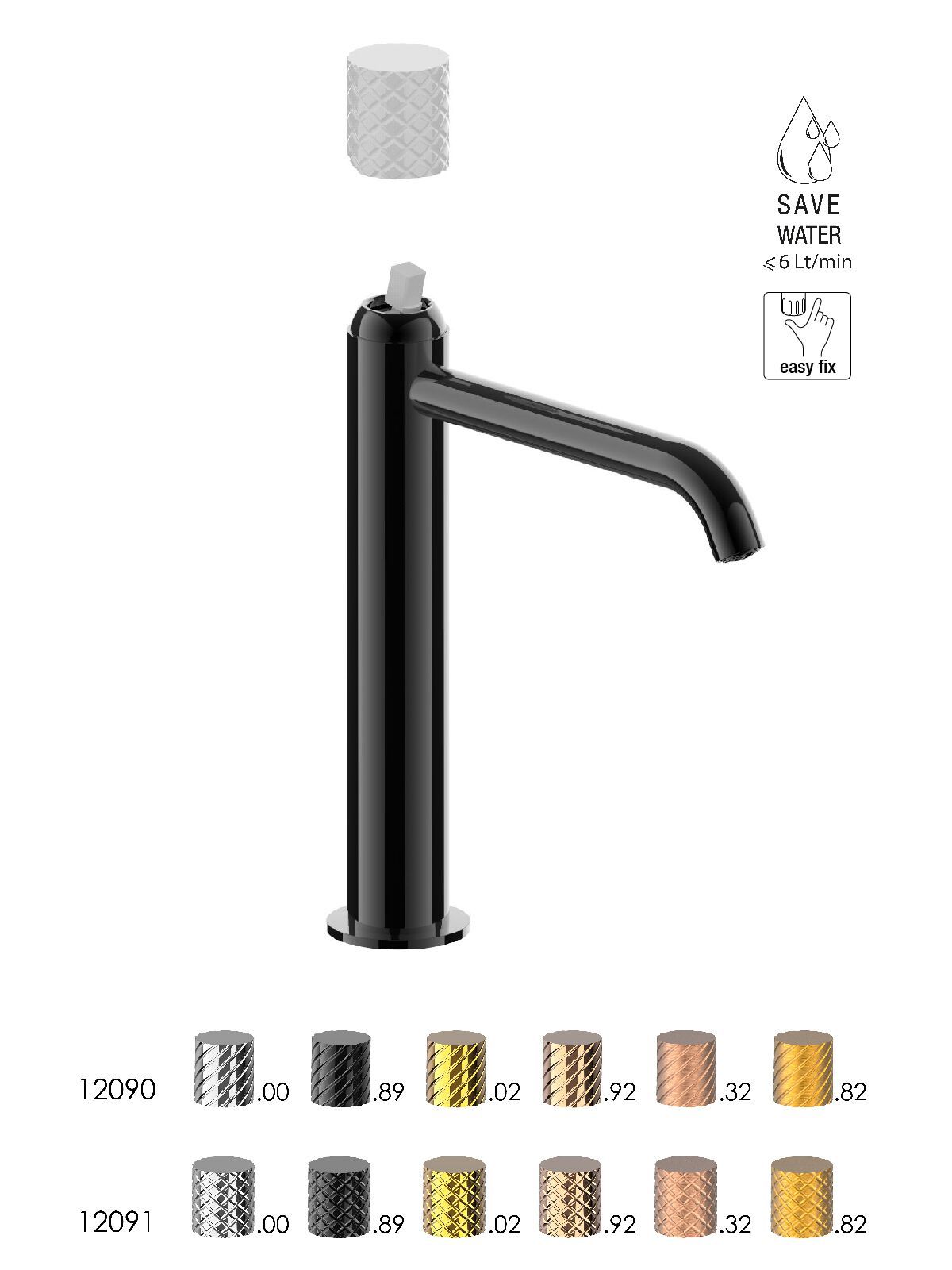 Смеситель для раковины высокого пола с ограничителем расхода Rubinetterie Frattini Pepe XLS ARCH-00125528 - Вид №16