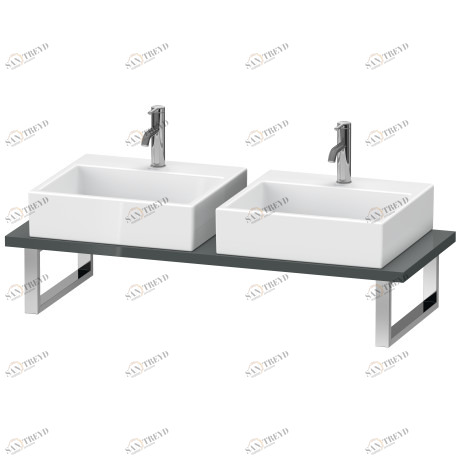 LC107C03838 L-Cube Консоль для накладных раковин и встраиваемых умывальников Доломитово-серый глянцевый лак Duravit