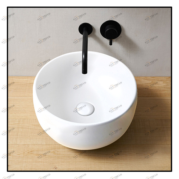 BAERA Накладная раковина на столешницу  круглая Ceramica Cielo 