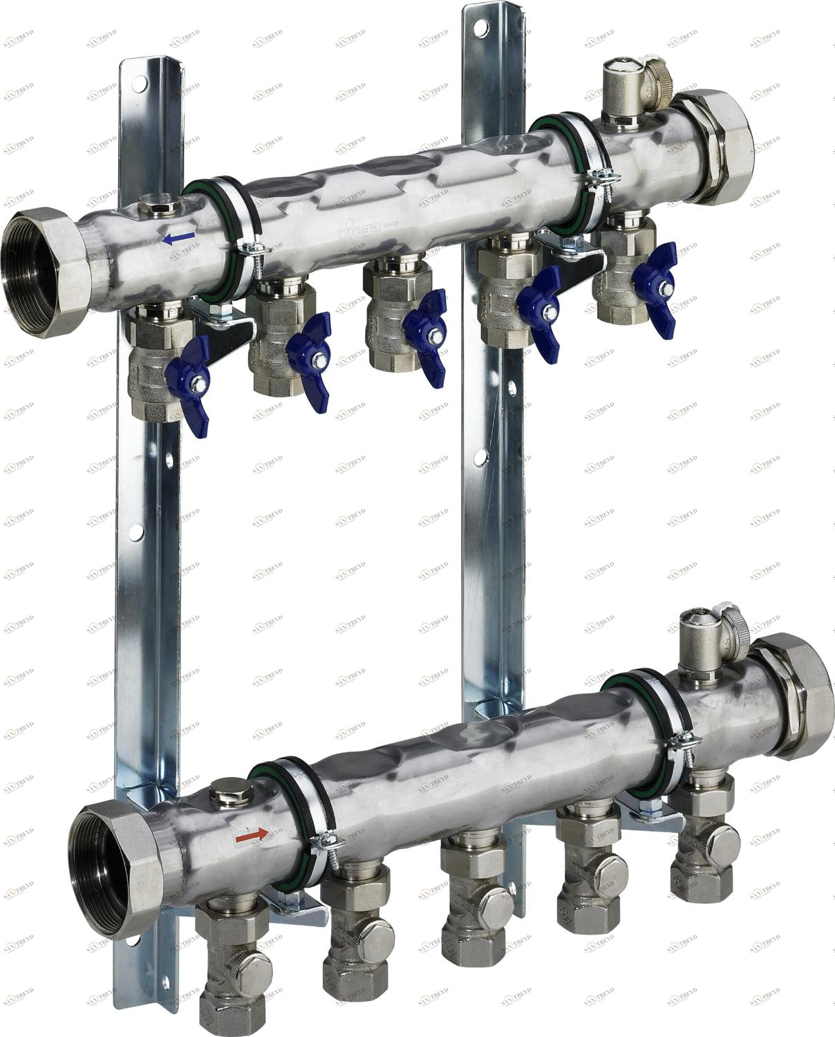 622 015 Модель 1007 Трубопроводные системы  Fonterra панельное отопление  Коллекторы  Нержавеющая сталь Santreyd 