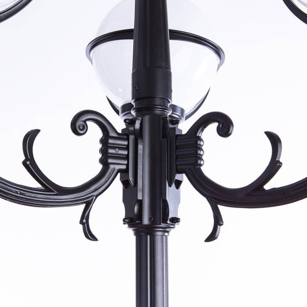 Садово-парковый светильник черно-белый с 4 плафонами Arte Lamp Monaco ARTE LAMP ФОНАРЬ 00-3895273 Белый;черный  - Вид №1
