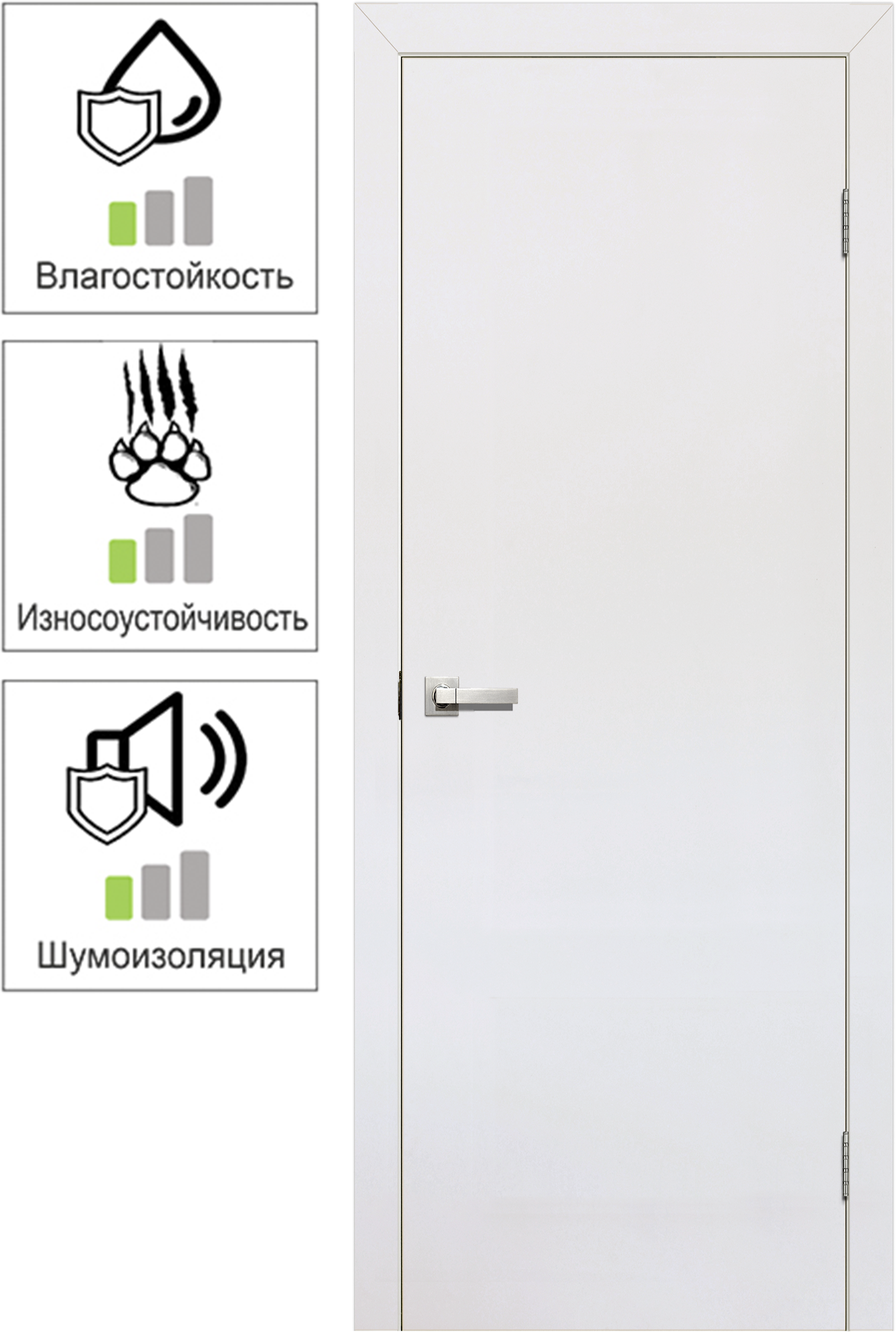 18232299 Дверь межкомнатная глухая финиш-бумага ламинация цвет белый 70x200 см STLM-0010036 VERDA