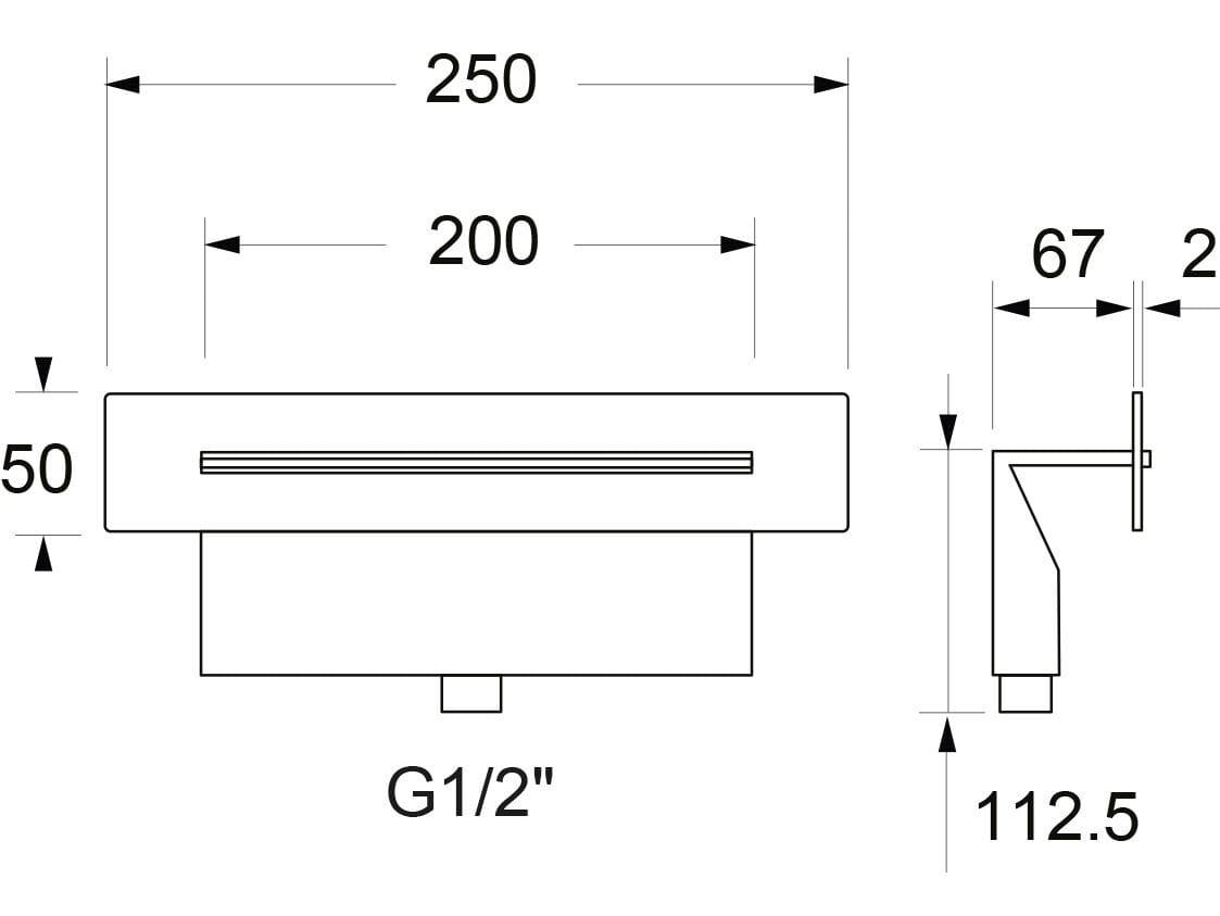 Нержавеющая сталь встраиваемые водопад душевая головка GUGLIELMI RUBINETTERIE BD05010 ARCH-00124371 - Вид №2