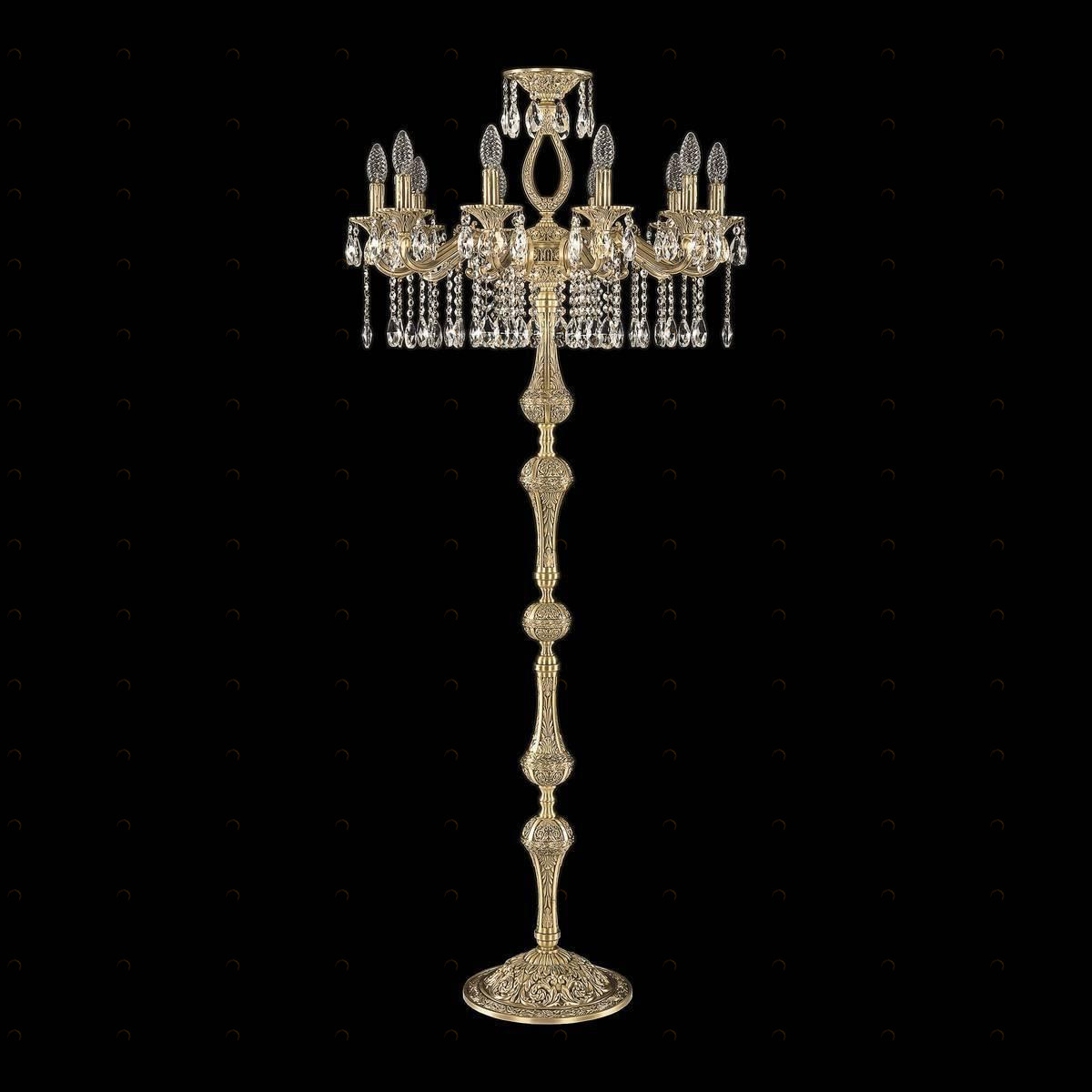 Торшер хрустальный 159х68 см бронза Bohemia Ivele 72302T/10/210 A FP BOHEMIA IVELE СВЕЧА 00-3889401 Бронза;прозрачный 