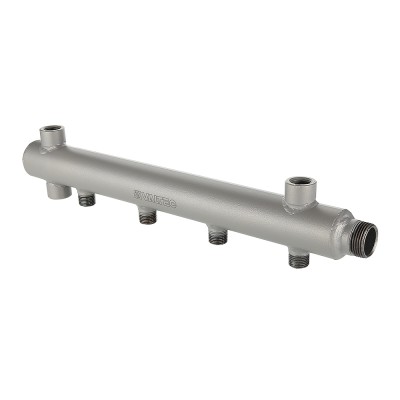 VTc.510.BS.060403 Коллектор из стали с межосевым расстоянием выходов 100 мм Valtec 1", 3 x 1/2" 