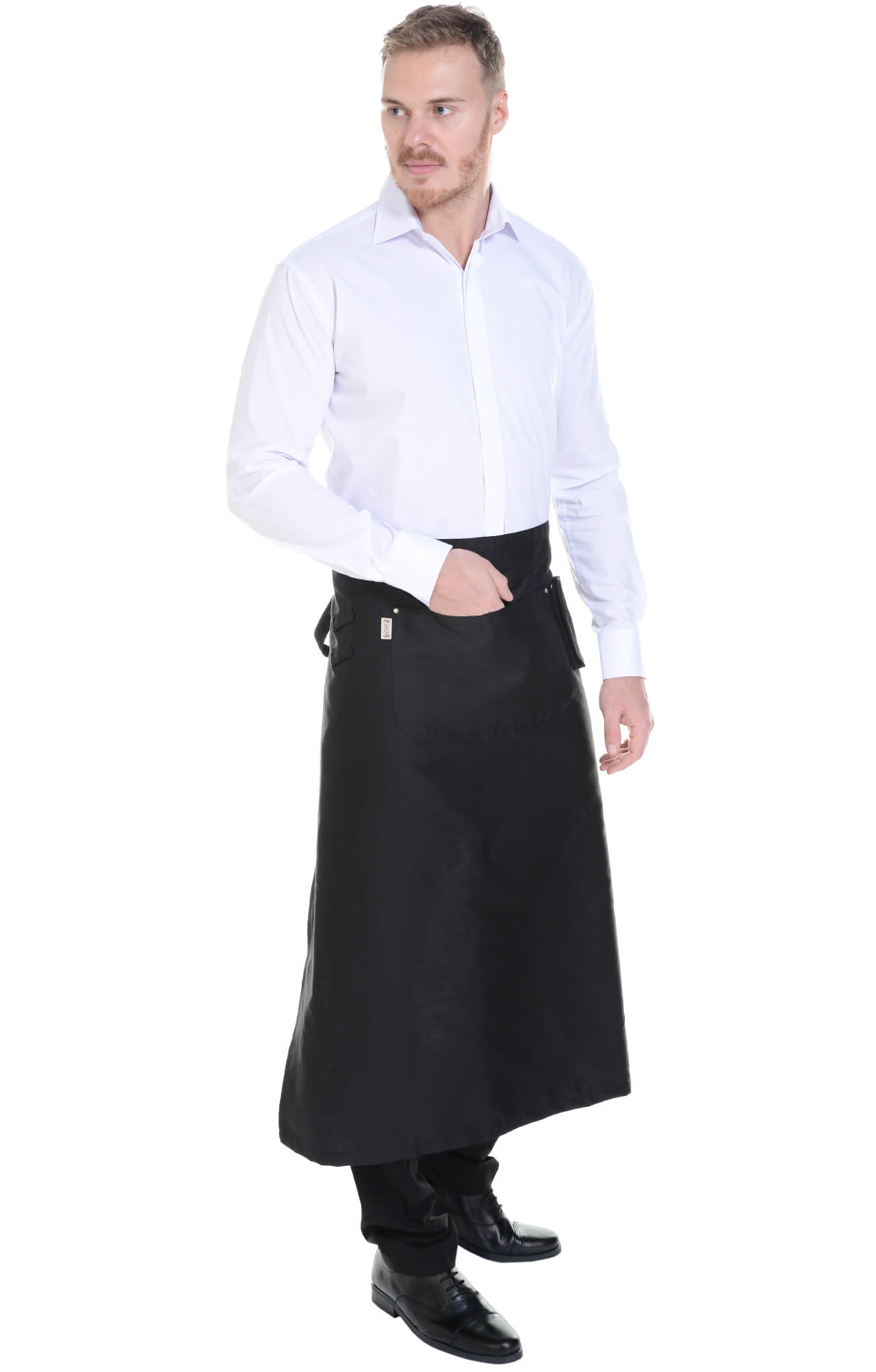 59986 Фартук  удлиненный, цвет black RICON  Одежда для официантов  размер  - Вид №6