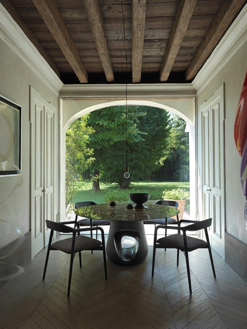 Casamania & Horm Стул ясеневый, обитый кожей или тканью, с подлокотниками sun-id-1379082 - Вид №1