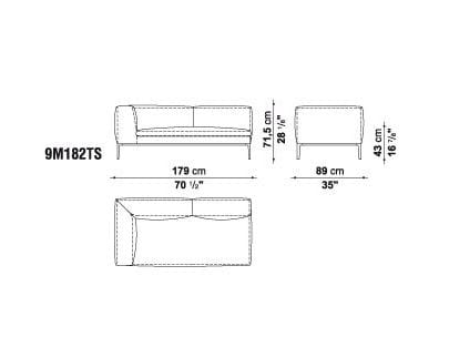 Кожаный угловой диван B&B Italia Michel ARCH-00098797 - Вид №24