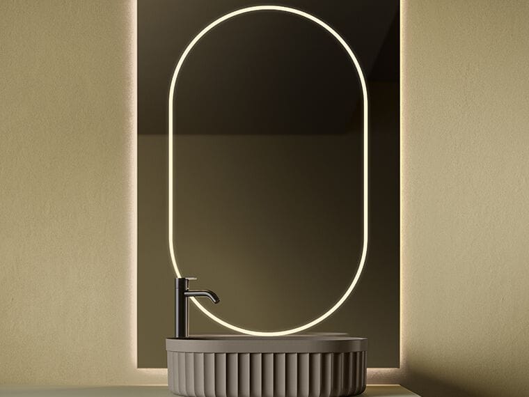 Овальное зеркало со встроенным освещением для ванной комнаты Inbani ALO OVAL ARCH-00080754 - Вид №3