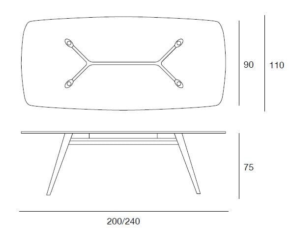 Прямоугольный стол Pacini & Cappellini NOVECENTO ARCH-00069276 - Вид №1