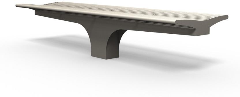 BENKERT BANKE Скамья из нержавеющей стали без спинки Siardo sun-id-1393955 - Вид №2