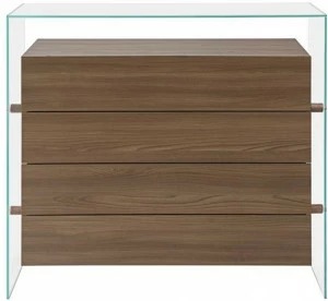 Maiullari Комод из особо прозрачного стекла и меламина Encore