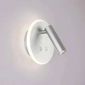 Спот настенный светодиодный с выключателем серебряный Tera 4690389136559 ELEKTROSTANDARD TERA 00-3927334 Серебро