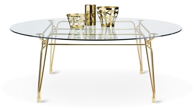 GHIDINI1961 Круглый обеденный стол из стекла Botany sun-id-1360585 - Вид №3