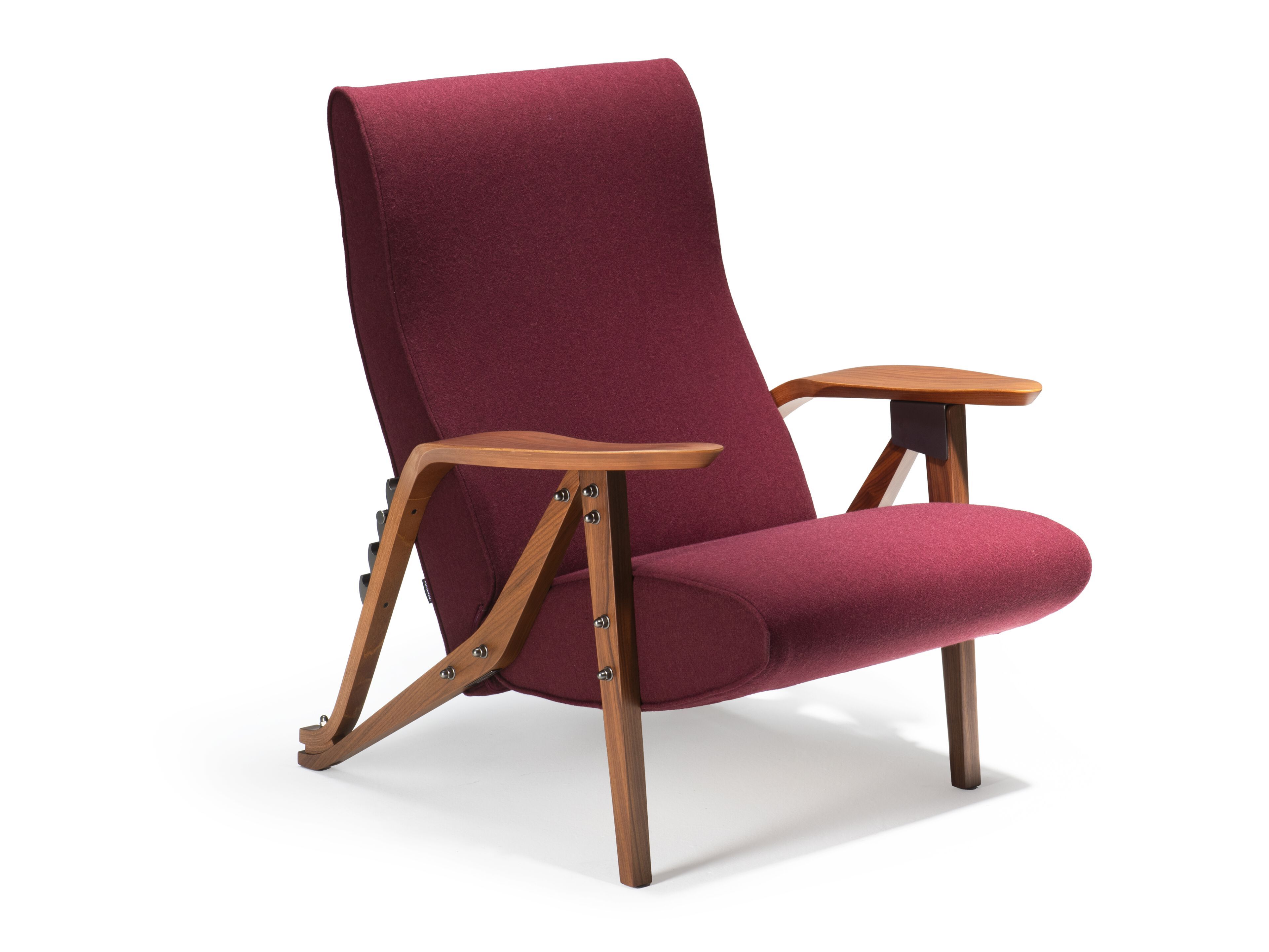 Кресло с откидной спинкой из ткани или кожи Zanotta Carlo Mollino CM 2020 ARCH-00029133