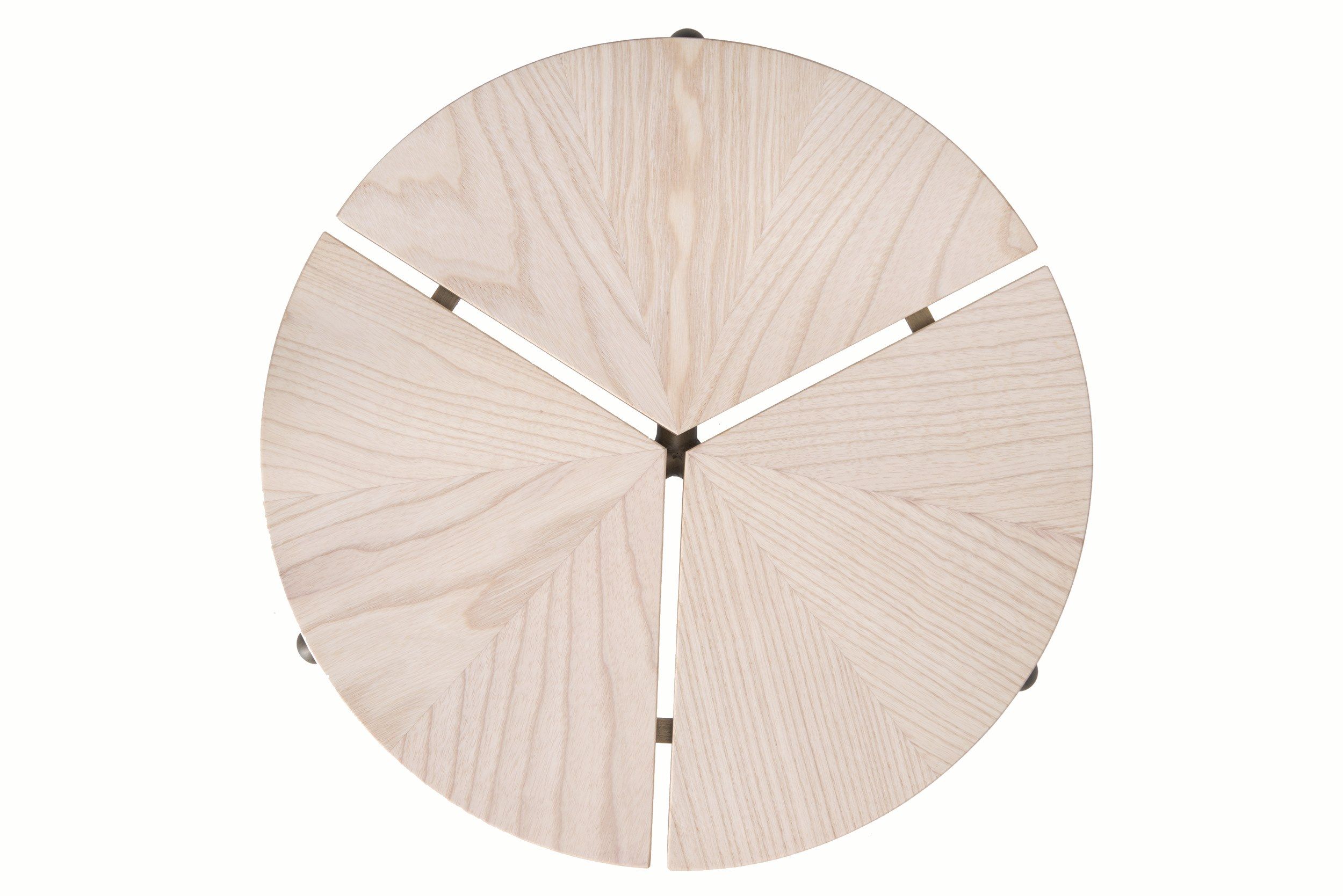 Круглый журнальный столик из нержавеющей стали и дерева BassamFellows ARCH-00104939 - Вид №7